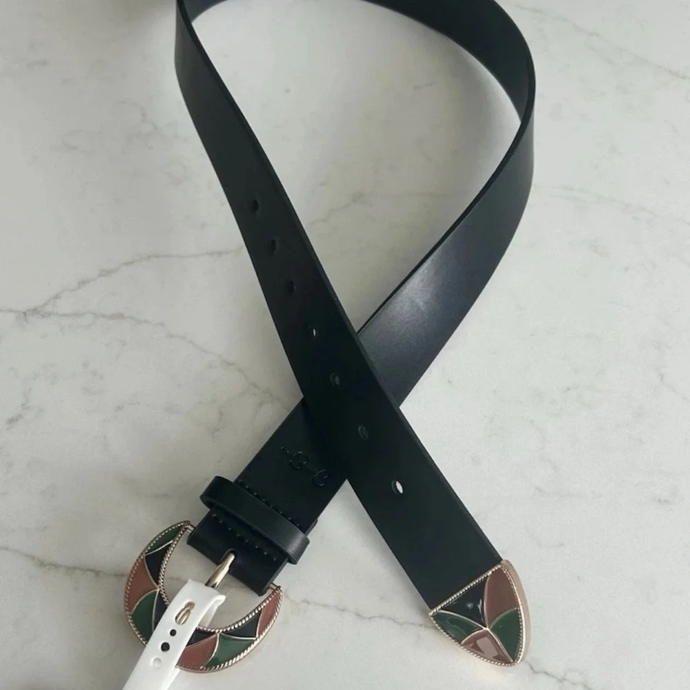 Jessica Simpson Women’s Belt Size Medium Color: Black Mosaic NEW!